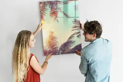Beschreibbare Magnettafel mit Motiv tropische Palme