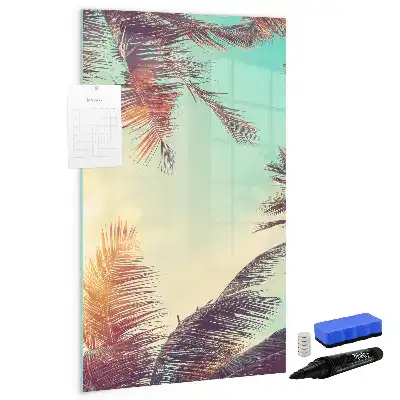 Beschreibbare Magnettafel mit Motiv tropische Palme