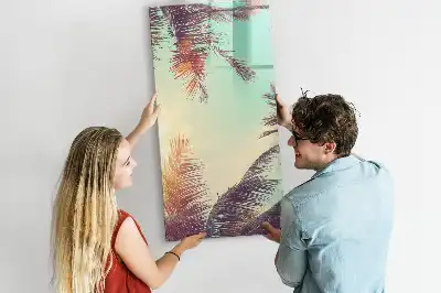Beschreibbare Magnettafel mit Motiv tropische Palme