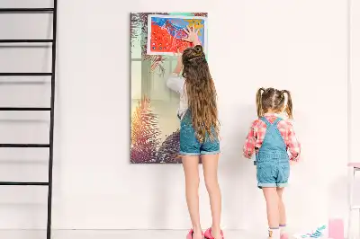 Beschreibbare Magnettafel mit Motiv tropische Palme