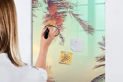 Beschreibbare Magnettafel mit Motiv tropische Palme
