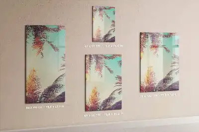 Beschreibbare Magnettafel mit Motiv tropische Palme