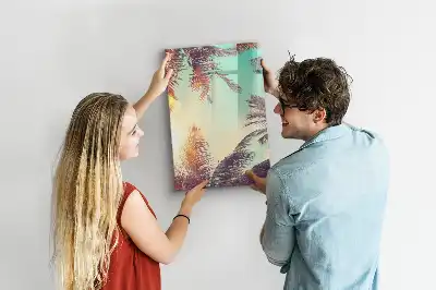 Beschreibbare Magnettafel mit Motiv tropische Palme