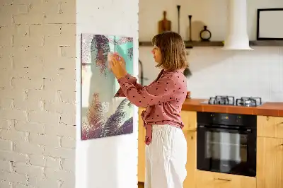 Beschreibbare Magnettafel mit Motiv tropische Palme