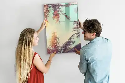 Beschreibbare Magnettafel mit Motiv tropische Palme