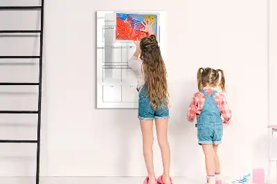 Magnetische Schreibtafel für Monatsziele mit praktischer Monatsübersicht
