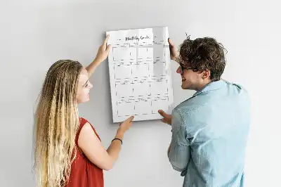 Magnetische Schreibtafel für Monatsziele mit praktischer Monatsübersicht