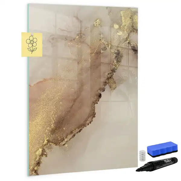 Magnettafel beschreibbar in glänzender Marmor-Optik