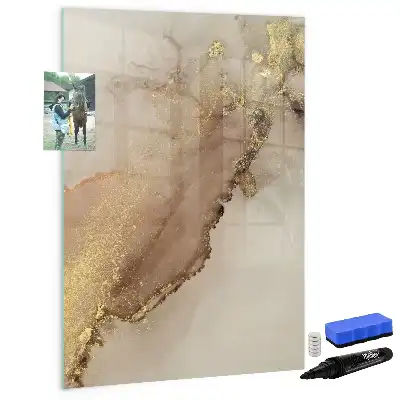 Magnettafel beschreibbar in glänzender Marmor-Optik