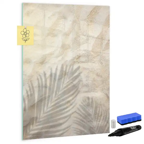 Magnettafel zum Beschreiben mit sommerlichem Sand am Strand Motiv