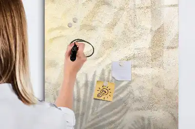 Magnettafel zum Beschreiben mit sommerlichem Sand am Strand Motiv