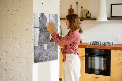 Magnettafel beschreibbar in dunkler Marmoroptik
