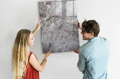 Magnettafel beschreibbar in dunkler Marmoroptik