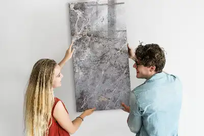 Magnettafel beschreibbar in dunkler Marmoroptik