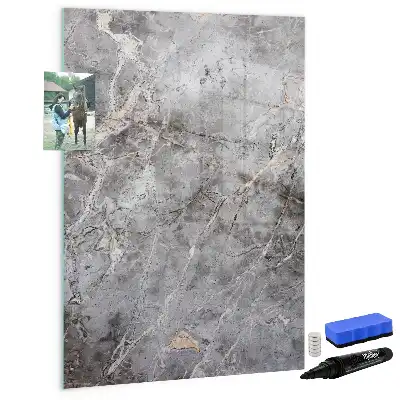 Magnettafel beschreibbar in dunkler Marmoroptik