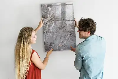 Magnettafel beschreibbar in dunkler Marmoroptik