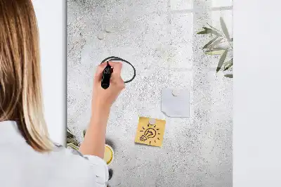 Magnettafel beschreibbar im Design Beton und Olive