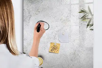 Magnettafel beschreibbar im Design Beton und Olive