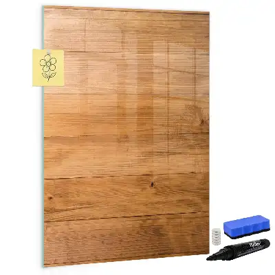 Holzpaneele als beschreibbare Magnettafel