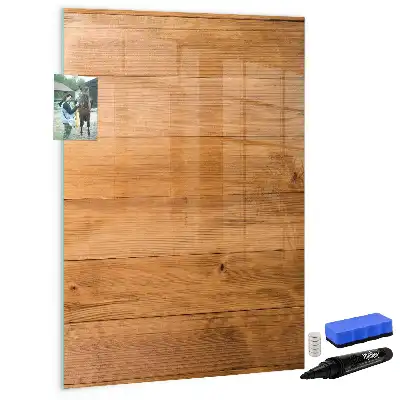Holzpaneele als beschreibbare Magnettafel