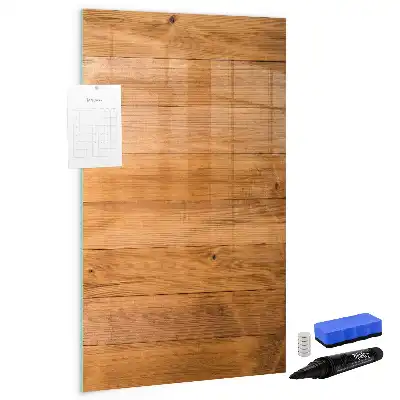 Holzpaneele als beschreibbare Magnettafel