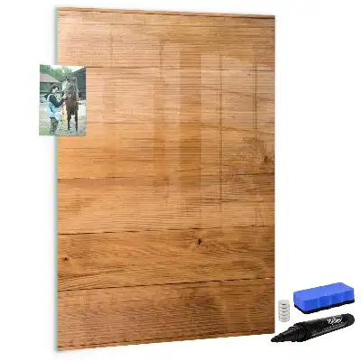 Holzpaneele als beschreibbare Magnettafel