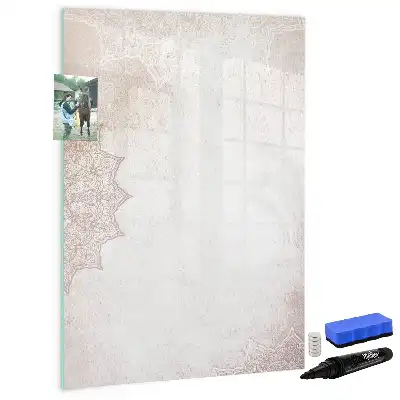 Magnettafel beschreibbar mit Mandalamotiv