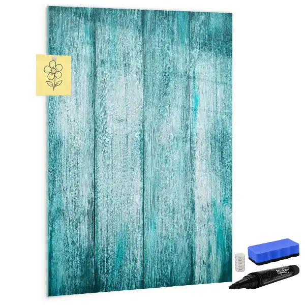 Magnettafel zum Schreiben in Blau aus Holz