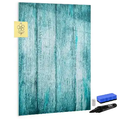 Magnettafel zum Schreiben in Blau aus Holz