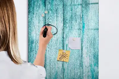 Magnettafel zum Schreiben in Blau aus Holz