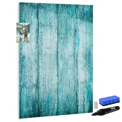 Magnettafel zum Schreiben in Blau aus Holz