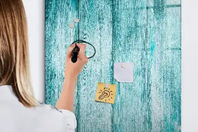 Magnettafel zum Schreiben in Blau aus Holz