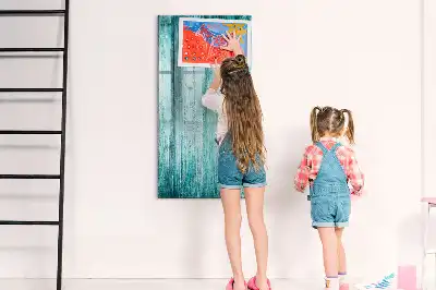 Magnettafel zum Schreiben in Blau aus Holz