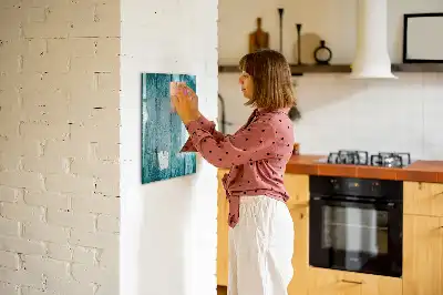 Magnettafel zum Schreiben in Blau aus Holz