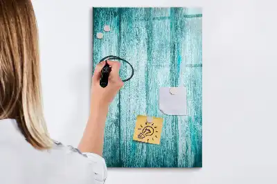 Magnettafel zum Schreiben in Blau aus Holz