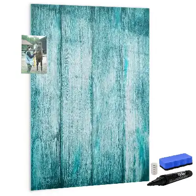 Magnettafel zum Schreiben in Blau aus Holz