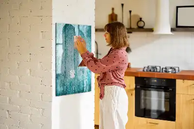 Magnettafel zum Schreiben in Blau aus Holz
