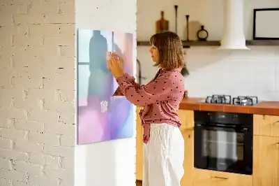 Magnettafel beschreibbar mit Pastellfedern Design