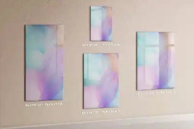 Magnettafel beschreibbar mit Pastellfedern Design