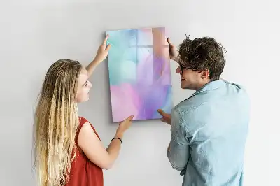 Magnettafel beschreibbar mit Pastellfedern Design