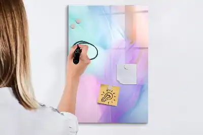 Magnettafel beschreibbar mit Pastellfedern Design