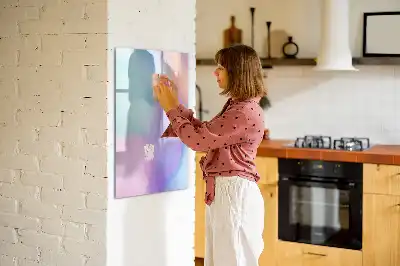 Magnettafel beschreibbar mit Pastellfedern Design