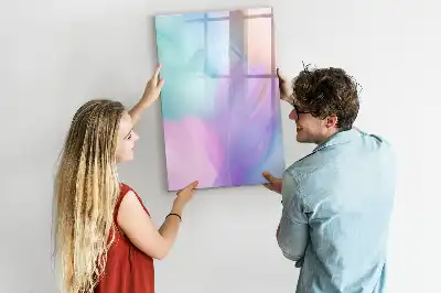 Magnettafel beschreibbar mit Pastellfedern Design