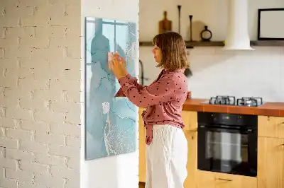 Magnettafel zum Schreiben in Dekormarmor Optik
