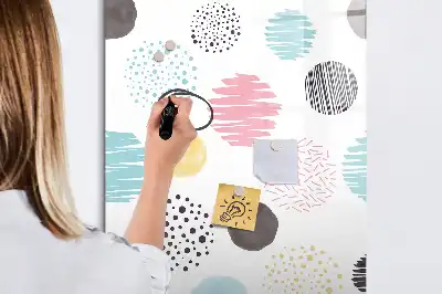 Magnettafel beschreibbar mit Motiv bunte Kreise