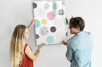 Magnettafel beschreibbar mit Motiv bunte Kreise