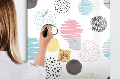 Magnettafel beschreibbar mit Motiv bunte Kreise