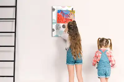 Magnettafel beschreibbar mit Motiv bunte Kreise