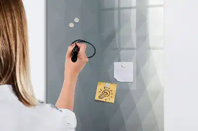 Magnettafel zum Beschreiben mit Motiv Graue Wellen-Abstraktion