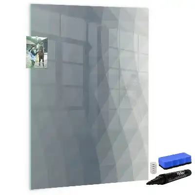 Magnettafel zum Beschreiben mit Motiv Graue Wellen-Abstraktion